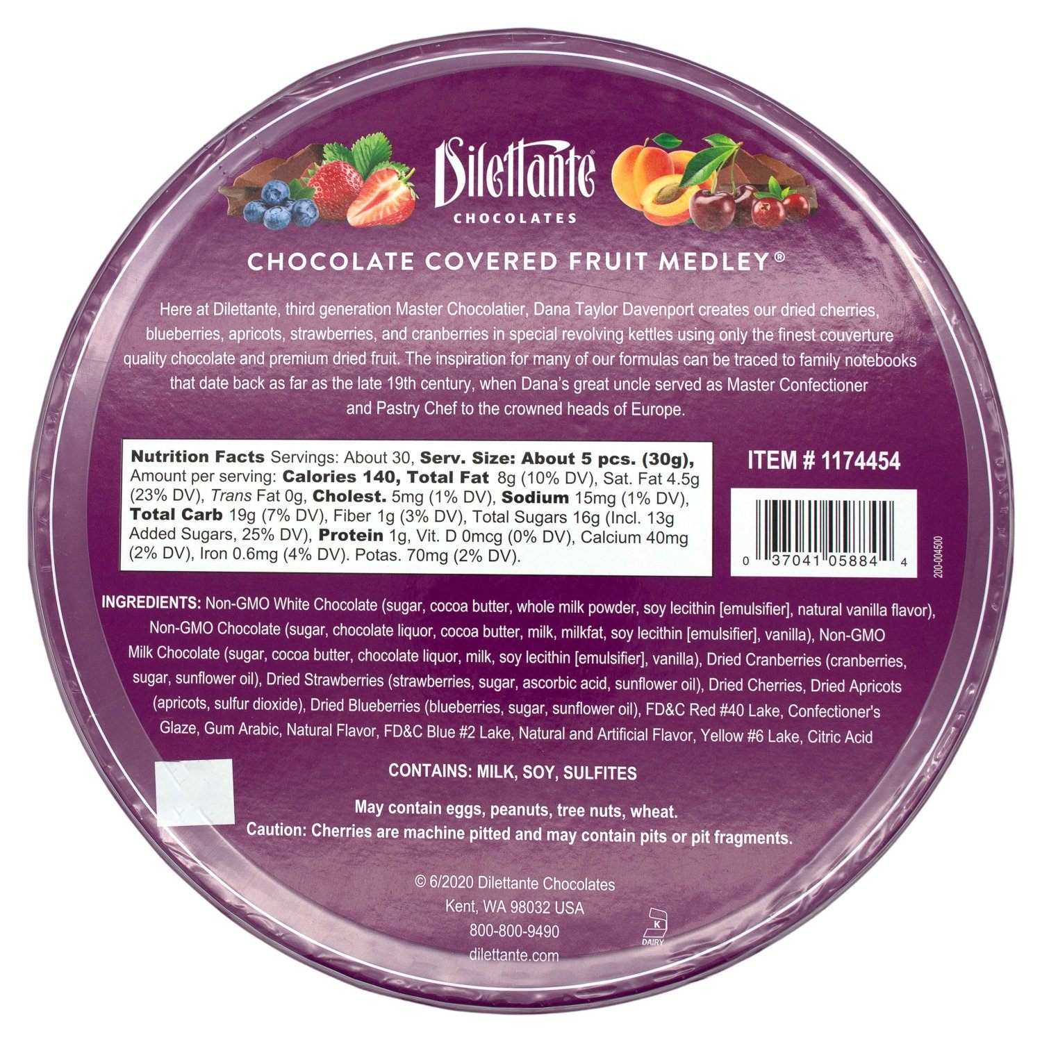 Dilettante Chocolate Covered Fruit Meltable Dilettante 