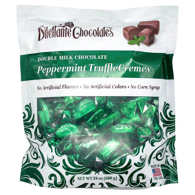 Dilettante Peppermint TruffleCremes in Milk Chocolate Meltable Dilettante 24 Ounce 