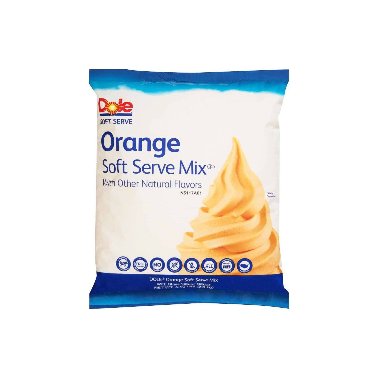 Dole Soft Serve Mix Dole Orange 4.4 Pound 