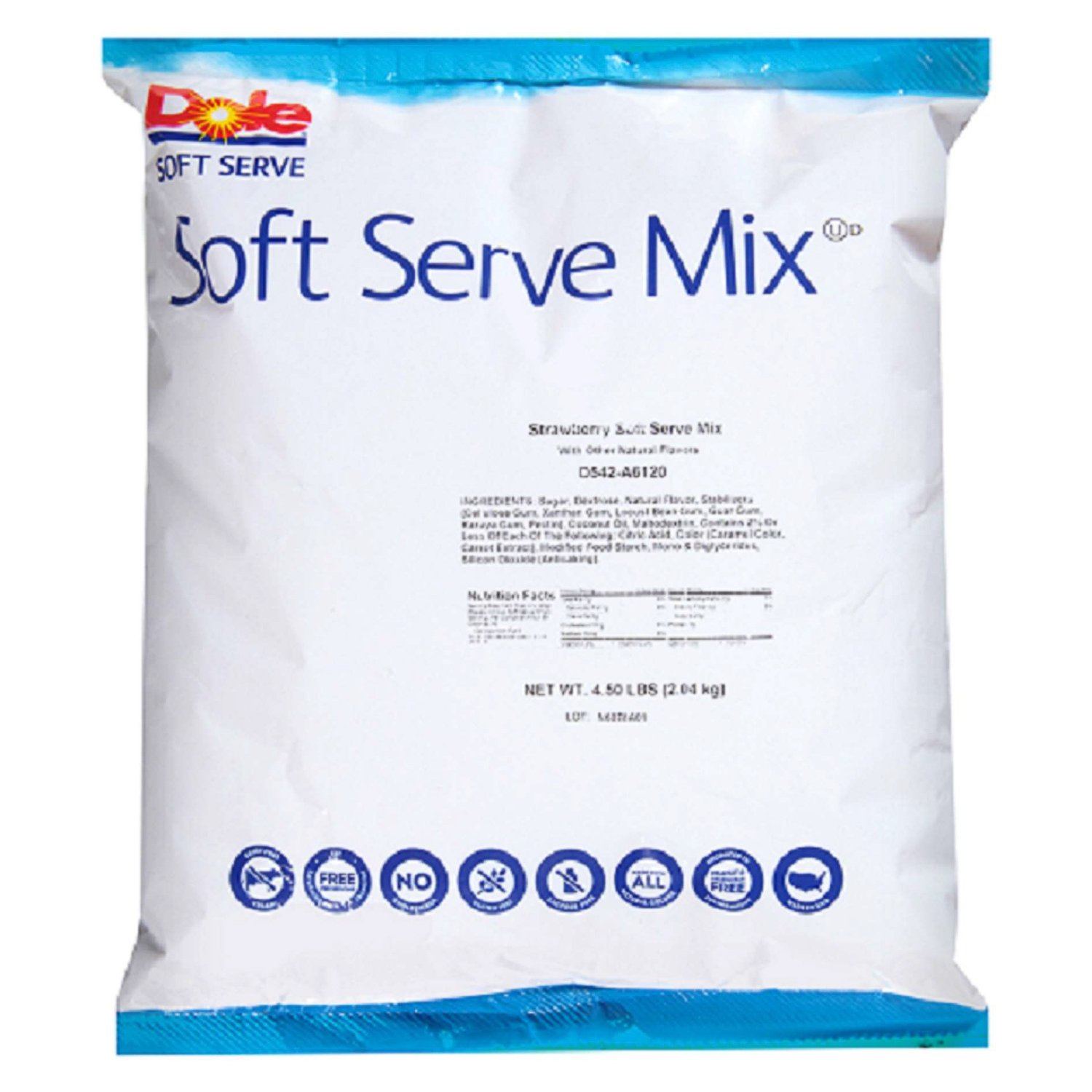 Dole Soft Serve Mix Dole Strawberry 4.5 Pound 
