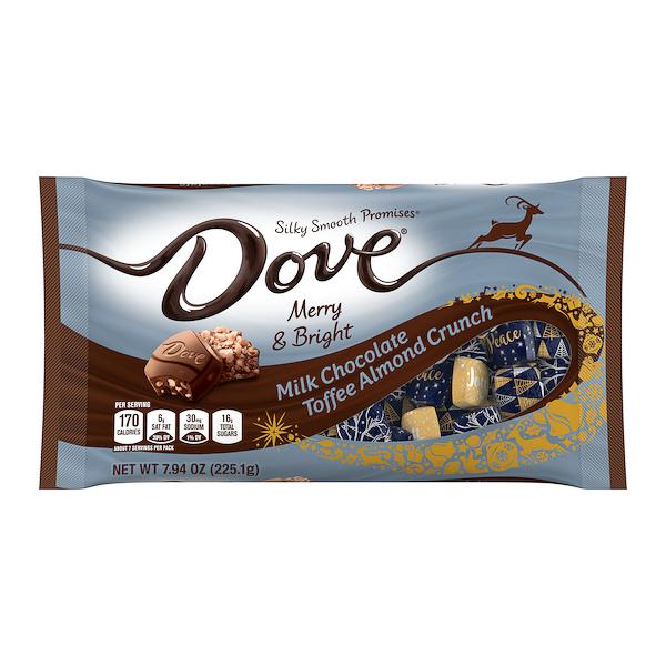 DOVE PROMISES Silky Smooth Chocolate Meltable Dove Milk Chocolate Toffee Almond Crunch 7.94 Ounce 