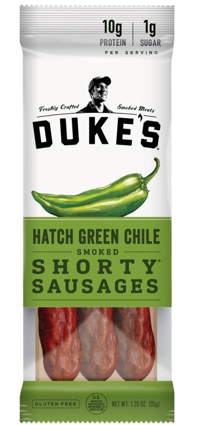 Duke's Smoked Shorty Sausages Duke's Hatch Green Chile 1.25 Ounce 