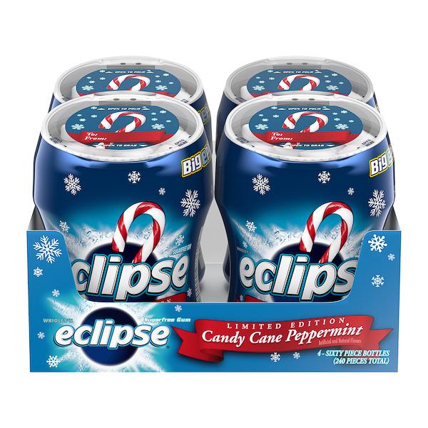Eclipse Chewing Gum Eclipse Candy Cane 60 Pcs-4 Count 