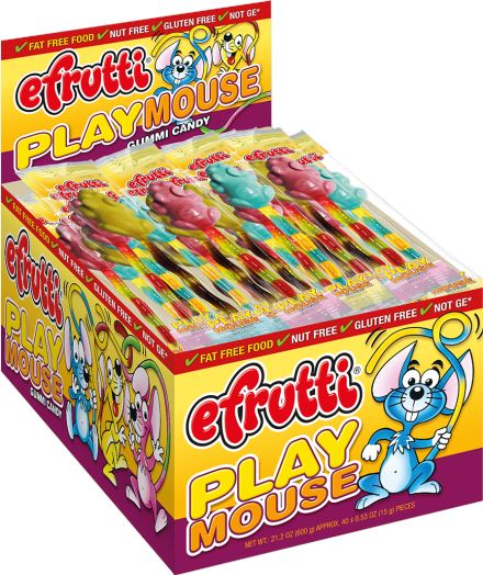 efrutti Gummi Candy eFruity Playmouse 0.53 Oz-40 Count 
