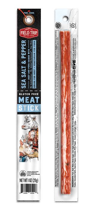 Field Trip Meat Sticks Field Trip Snacks Beef & Pork Sea Salt & Pepper 1 Ounce