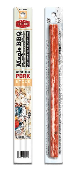 Field Trip Meat Sticks Field Trip Snacks Pork Maple BBQ 1 Ounce