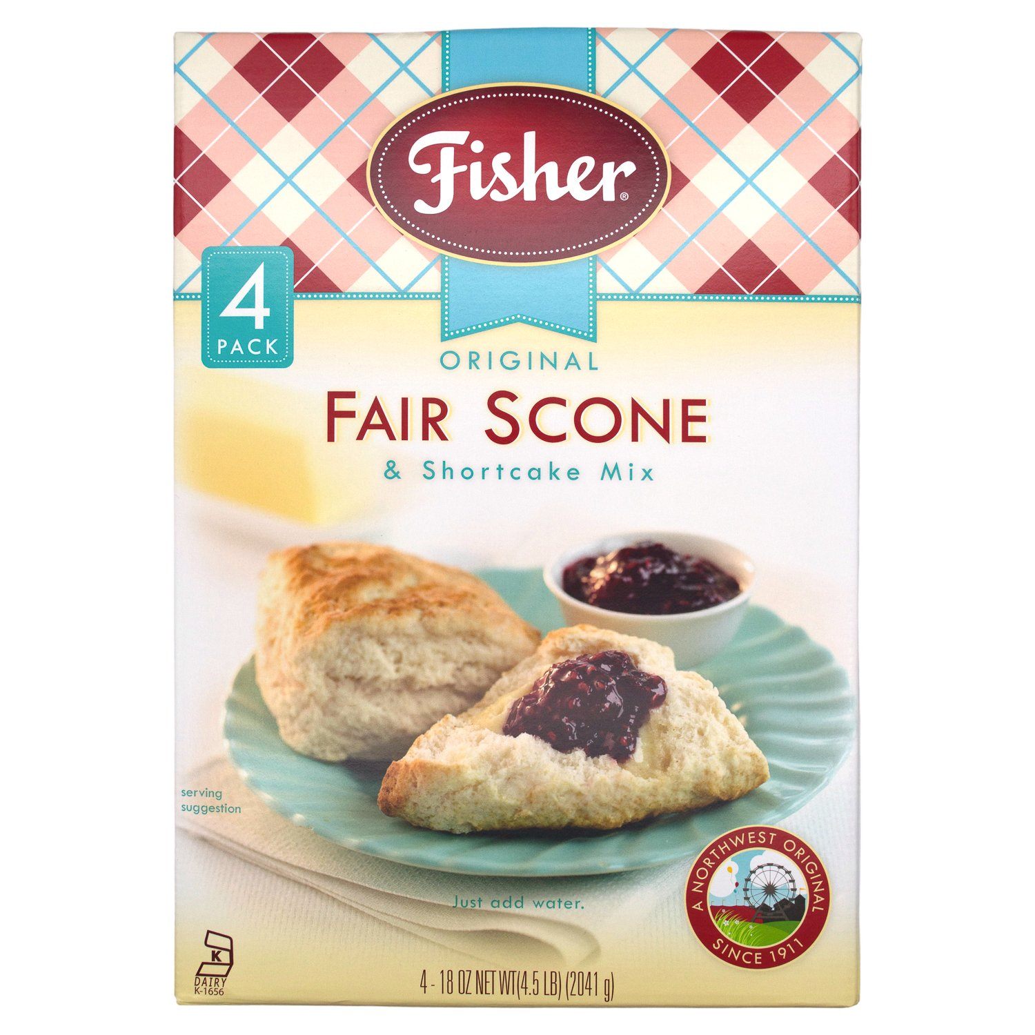 Fisher Original Fair Scone & Shortcake Mix Fisher 72 Ounce 