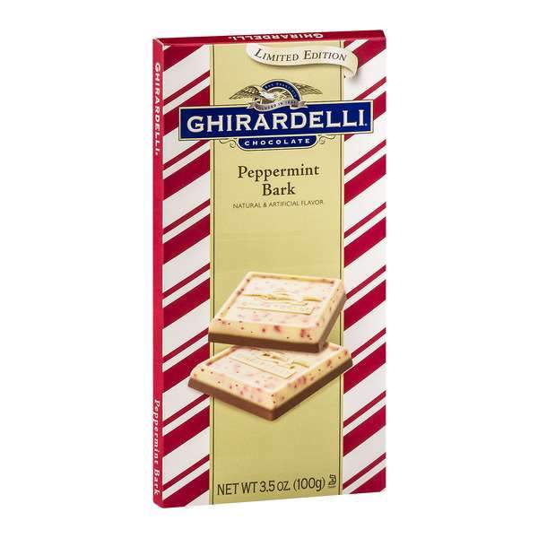 Ghirardelli Chocolate Bars Meltable Ghirardelli Peppermint Bark 3.5 Ounce 