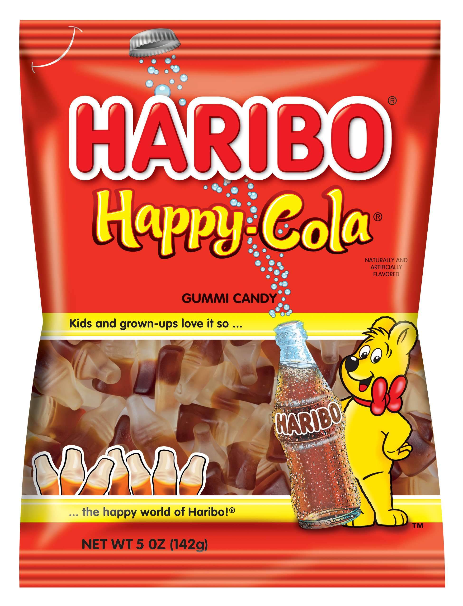 Haribo Gummi Candies Meltable Haribo Happy Cola 5 Ounce 