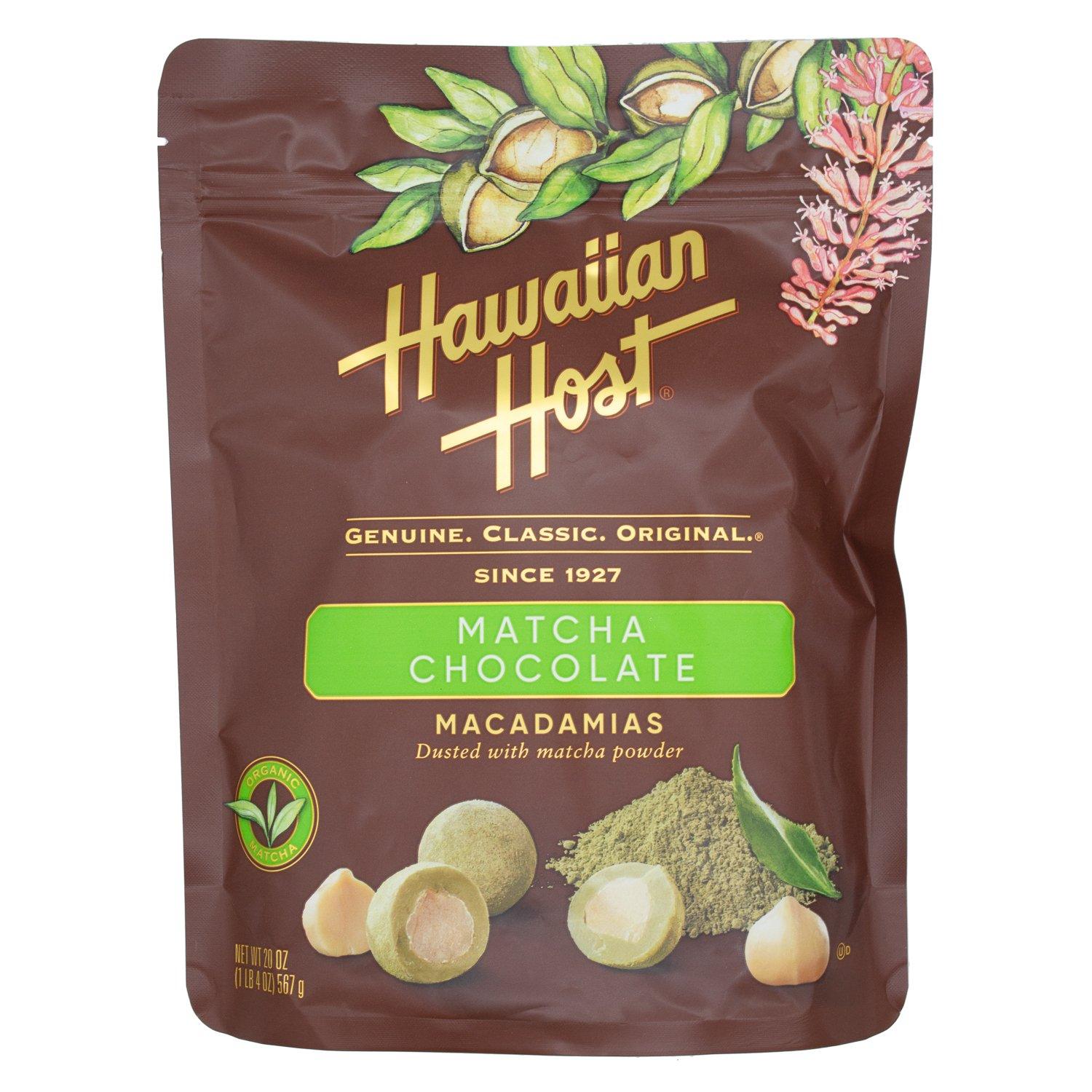 Hawaiian Host Macadamias Meltable Hawaiian Host Matcha Chocolate 20 Ounce 