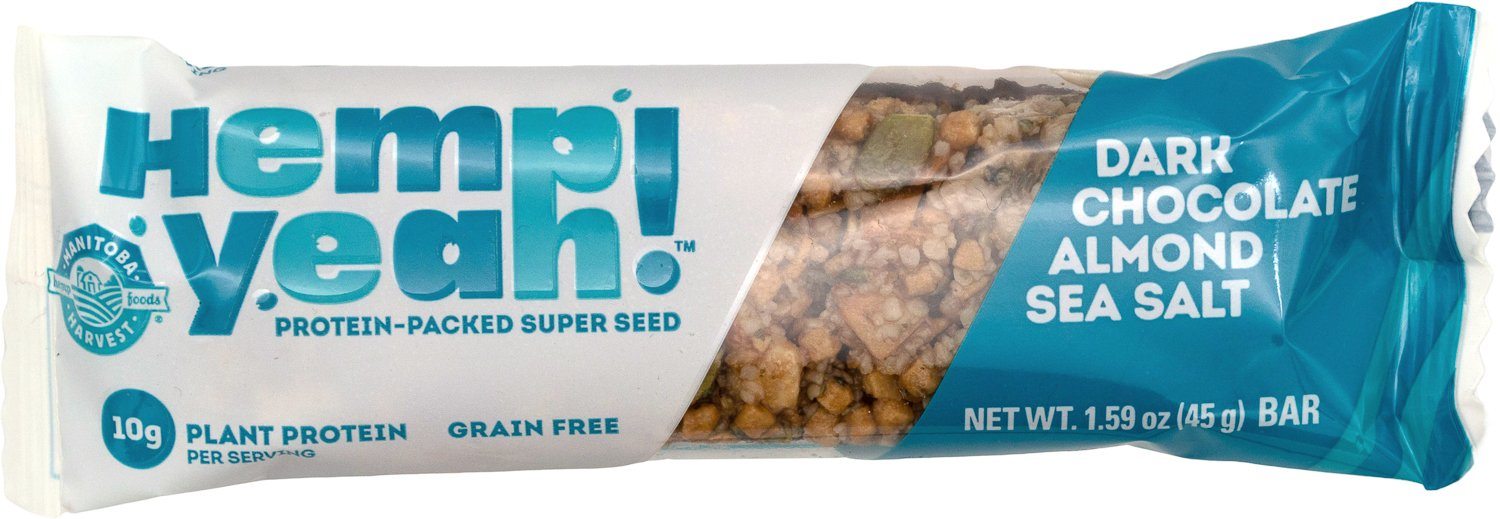 Hemp Yeah! Bars, Plant Protein, Grain Free, Gluten Free Hemp Yeah! Dark Chocolate Almond Sea Salt 1.59 Ounce 