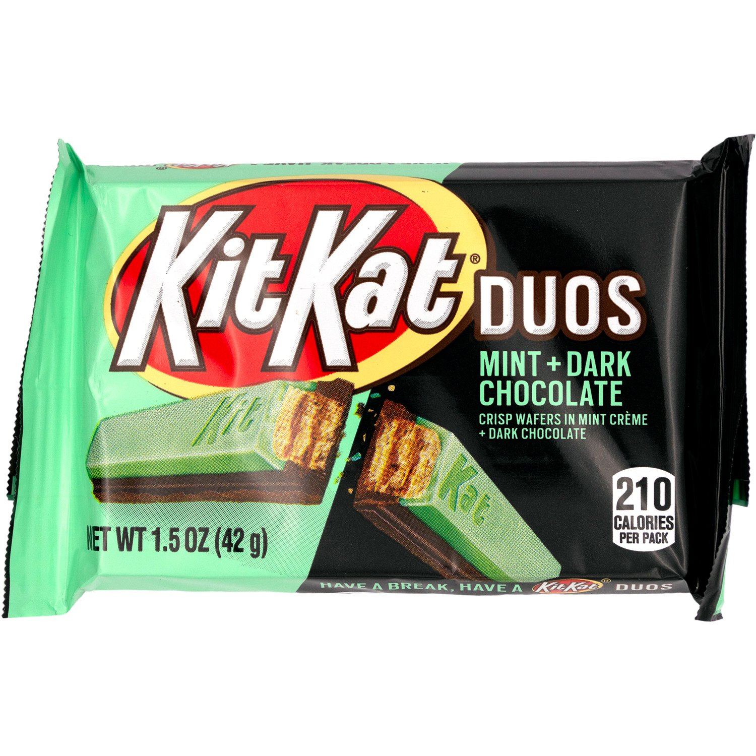 Hershey's Kit Kat Meltable Hershey's Duos (Mint + Dark Choclate) 1.5 Ounce 