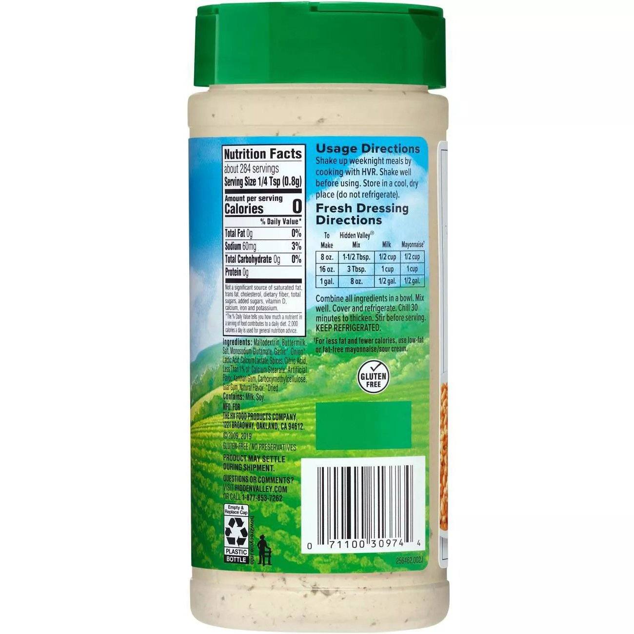 Hidden Valley Ranch Seasoning & Salad Dressing Mix Shaker Hidden Valley 