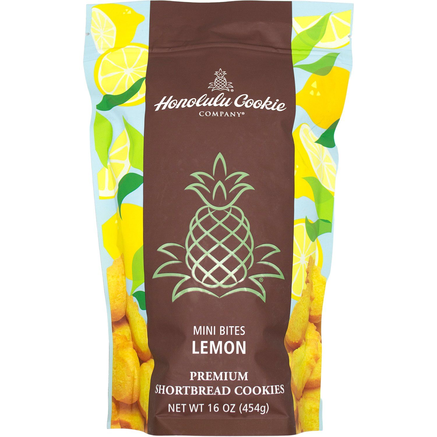 Honolulu Cookie Company Premium Shortbread Cookies Honolulu Cookie Company Mini Bites Lemon 16 Ounce 