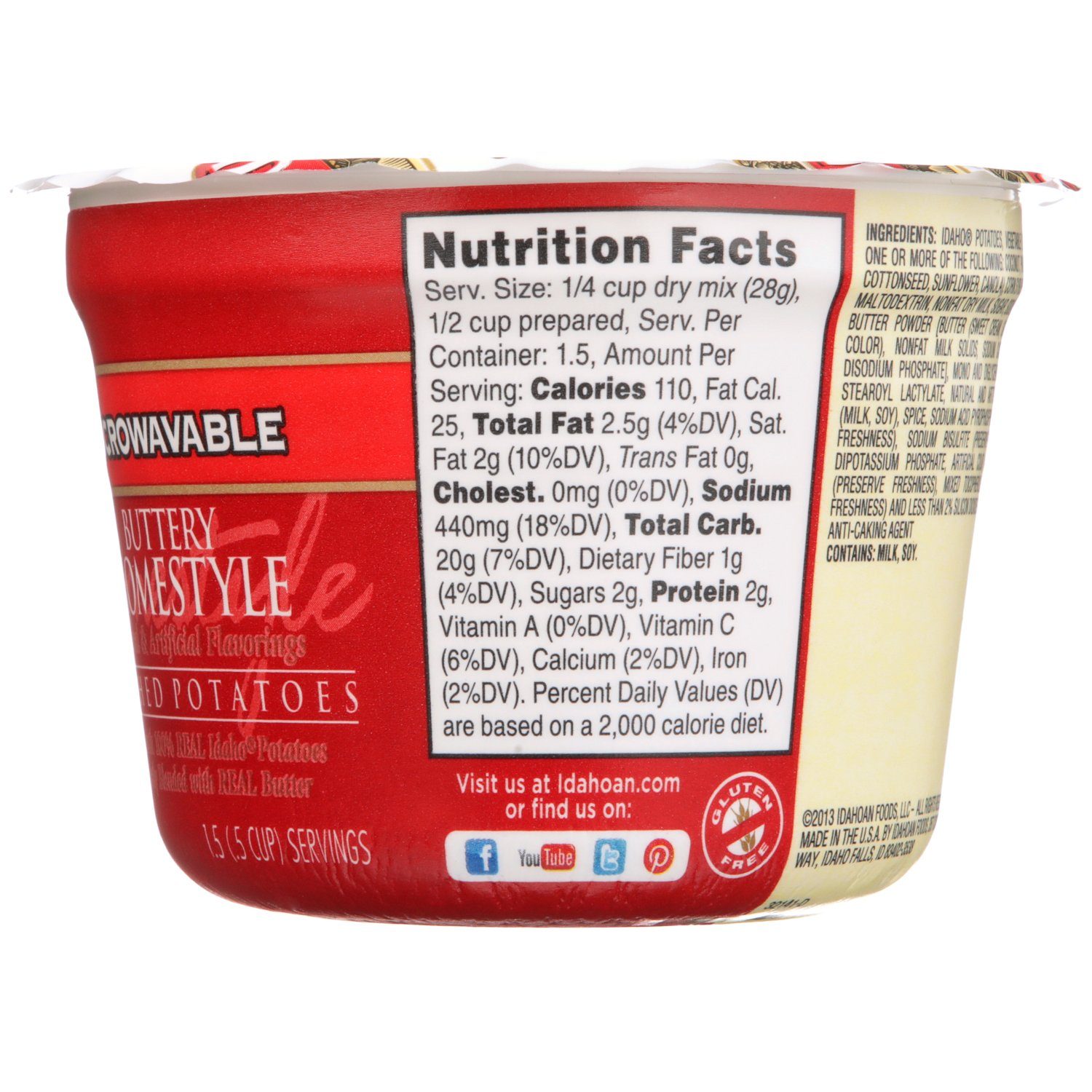 Idahoan Microwavable Mashed Potatos Idahoan 