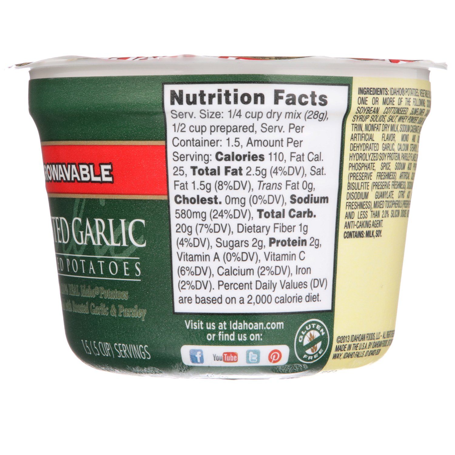 Idahoan Microwavable Mashed Potatos Idahoan 