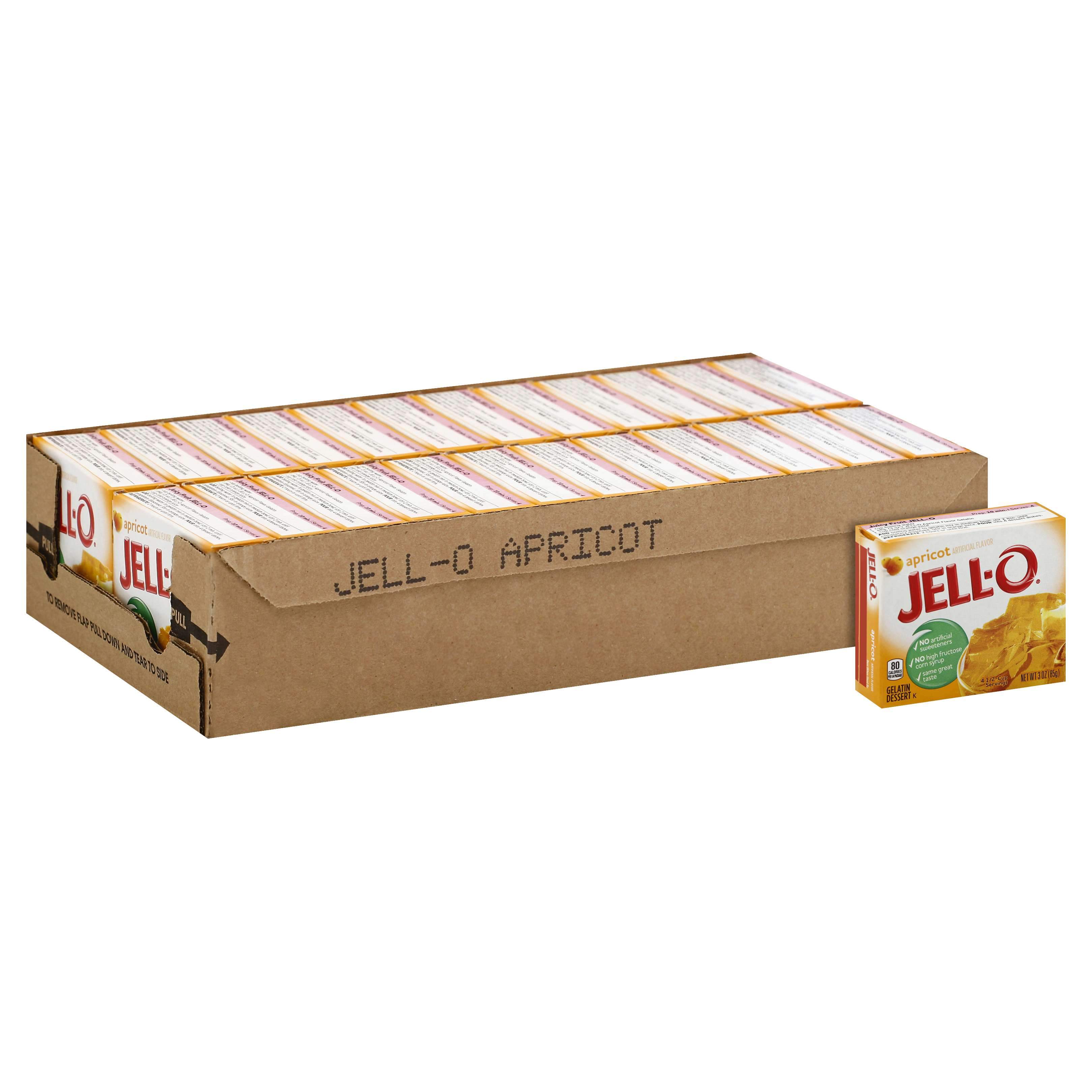 Jell-O Gelatin Mix Jell-O Apricot 3 Oz-24 Count 