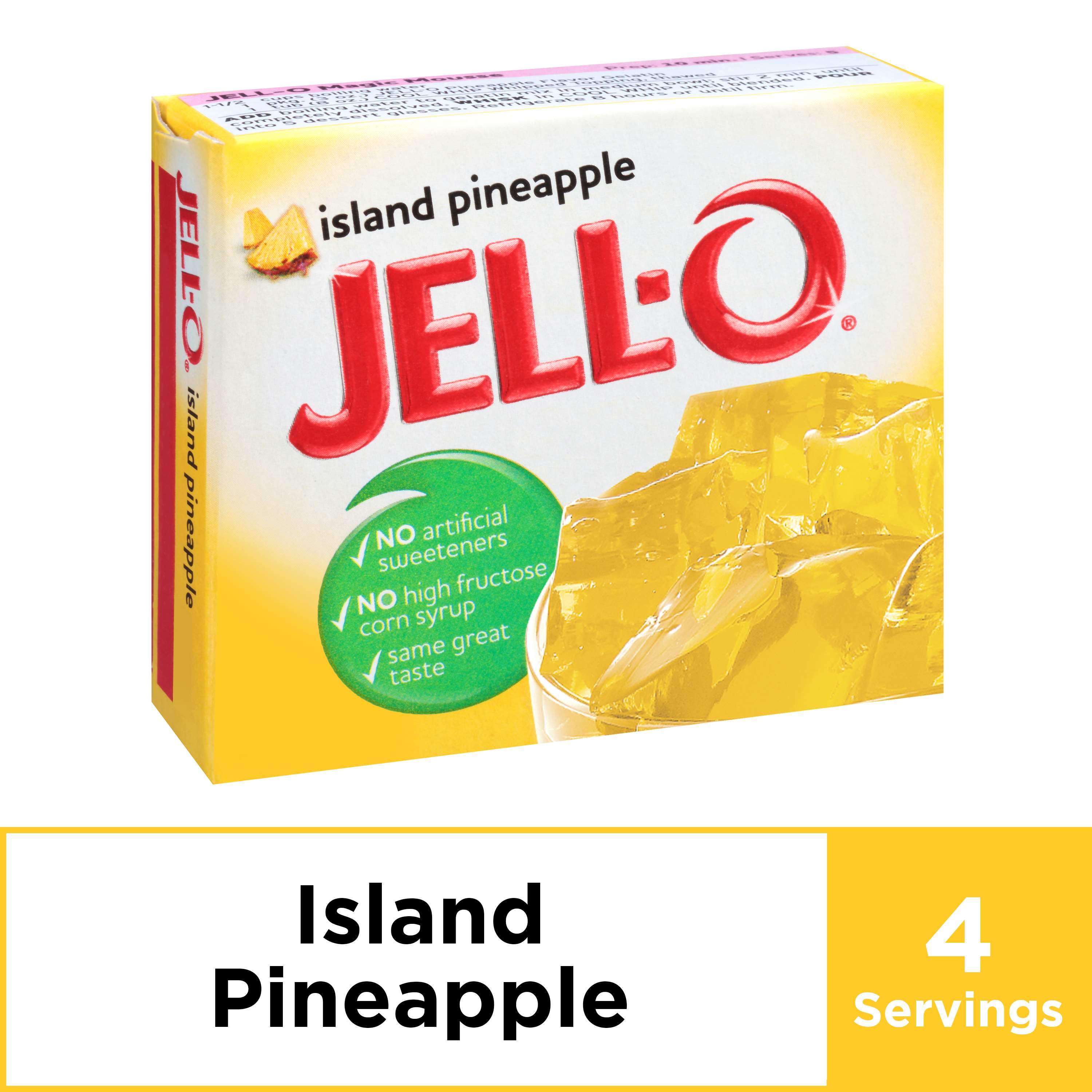 Jell-O Gelatin Mix Jell-O Island Pineapple 3 Ounce 
