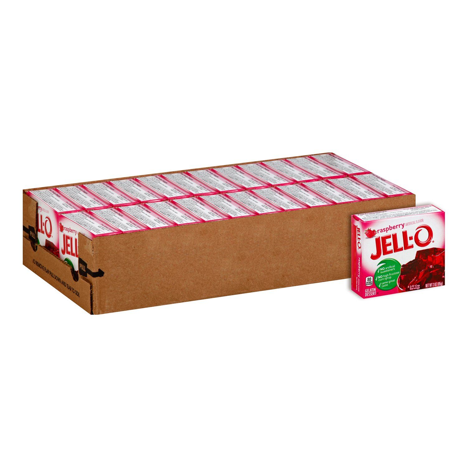 Jell-O Gelatin Mix Jell-O Raspberry 3 Oz-24 Count 