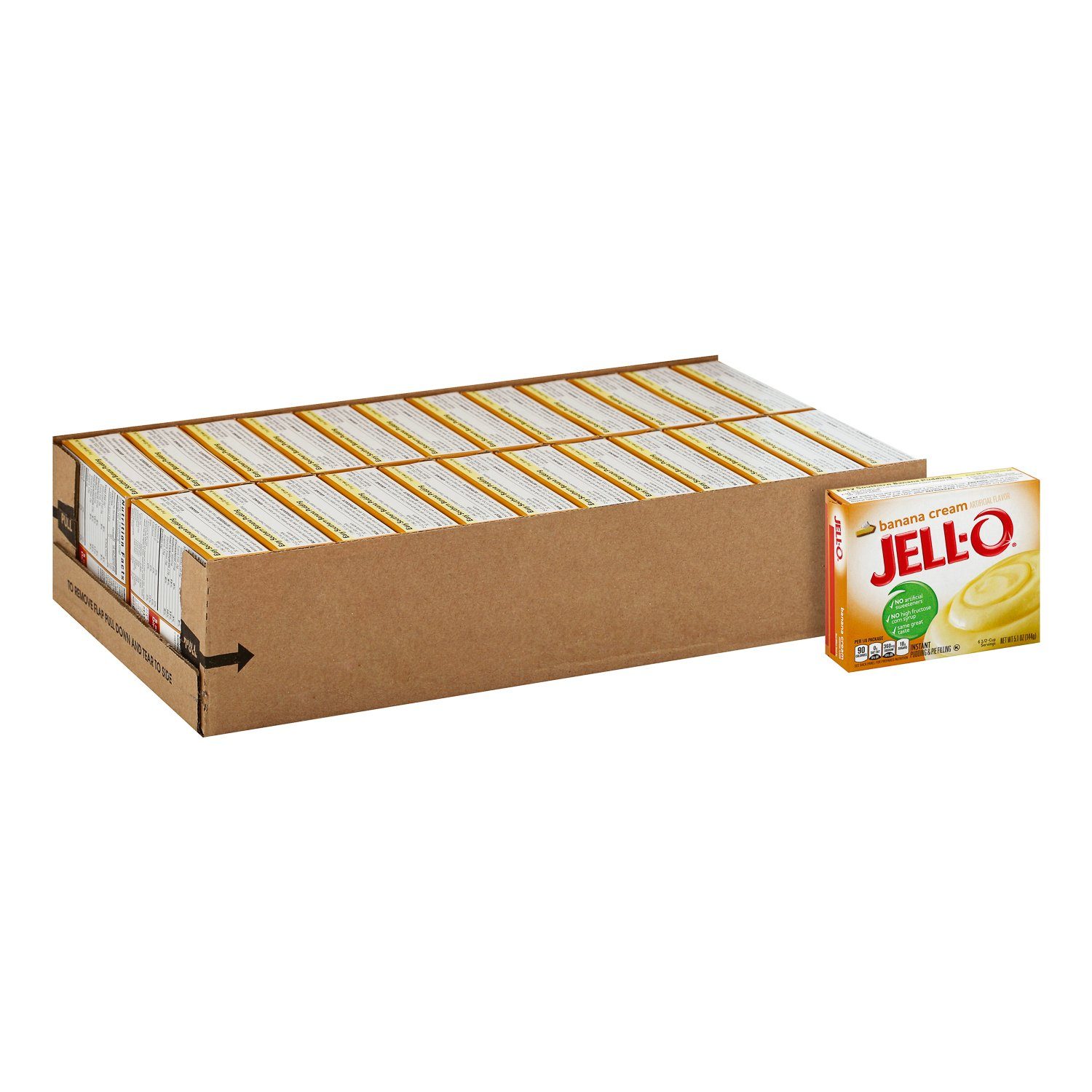Jell-O Instant Pudding & Pie Filling Mixes Jell-O Banana Cream 5.1 Oz-24 Count 