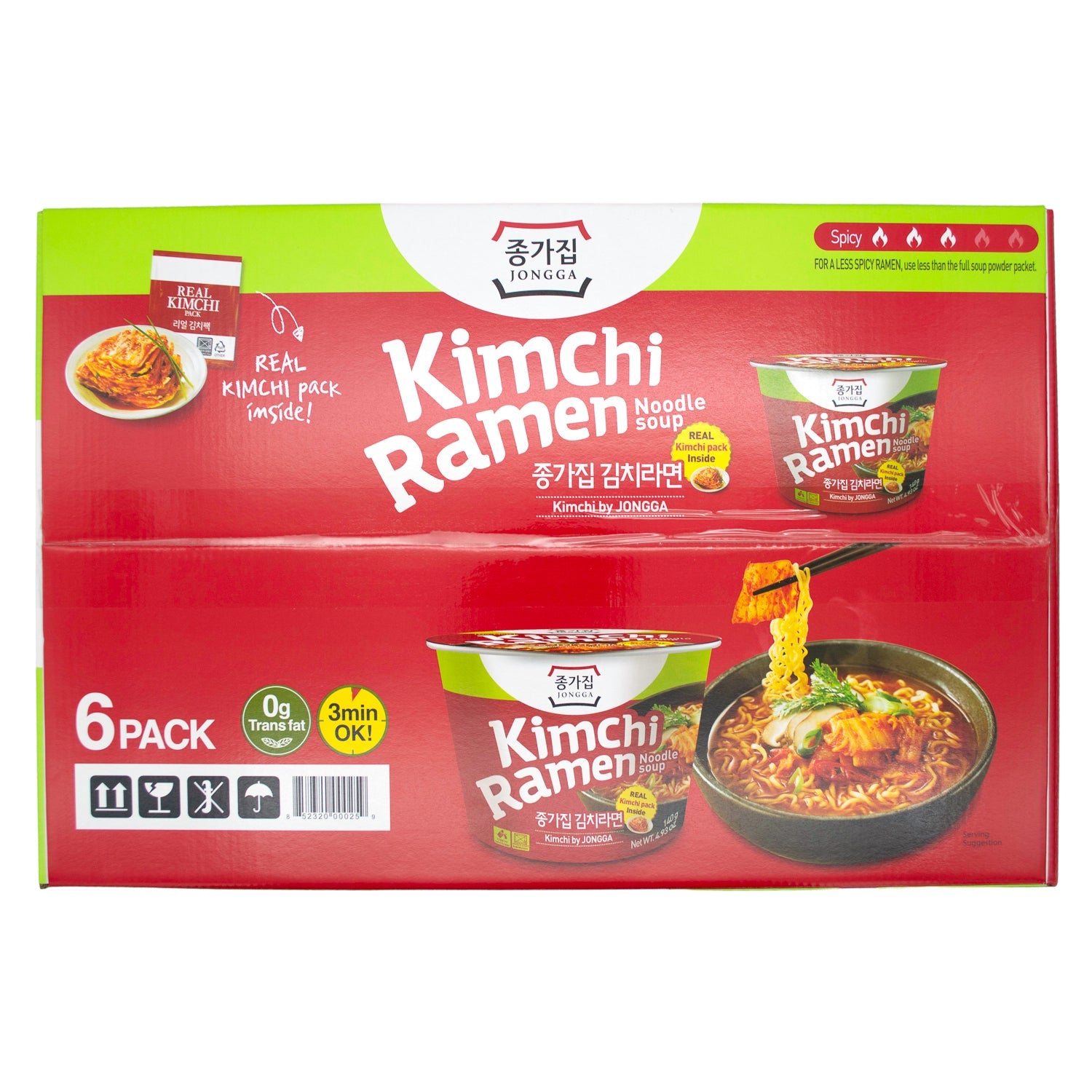 Jongga Korean Kimchi Ramen Noodle with Real Kimchi Jongga 