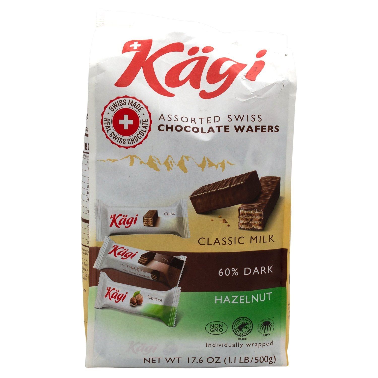 Kägi Swiss Wafer Meltable Kägi Mini Assorted 17.6 Ounce 