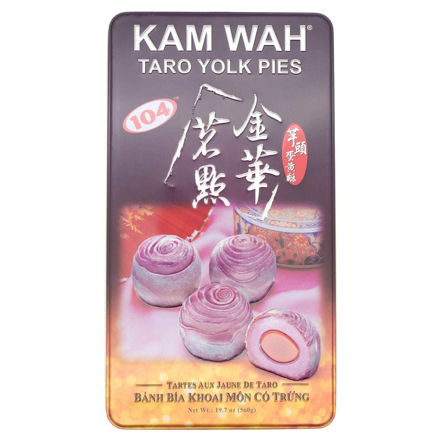 Kam Wah Egg Yolk Pies - Banh Bia Kam Wah Taro 19.7 Ounce 