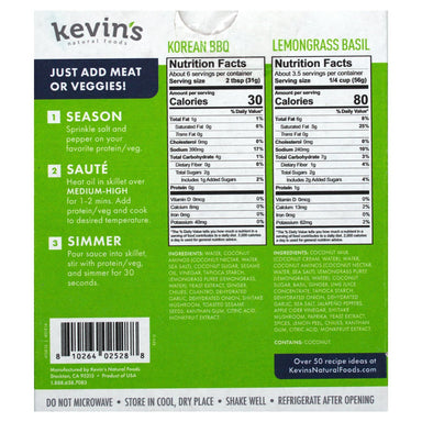 Kevin's Natural Foods Keto and Paleo Simmer Sauce Kevin's Natural Foods 