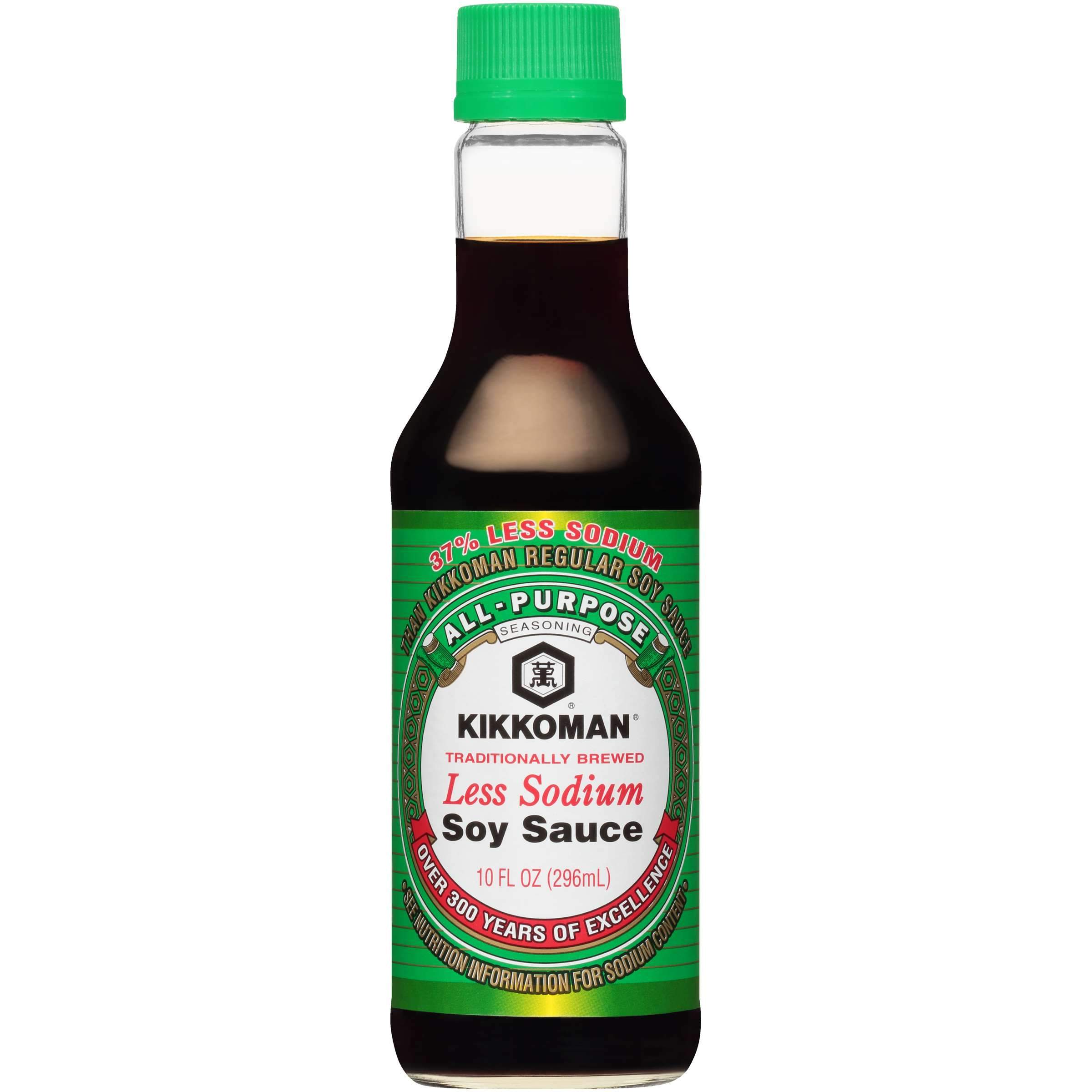 Kikkoman Naturally Brewed Soy Sauce Kikkoman Less Sodium 10 Fluid Ounce 