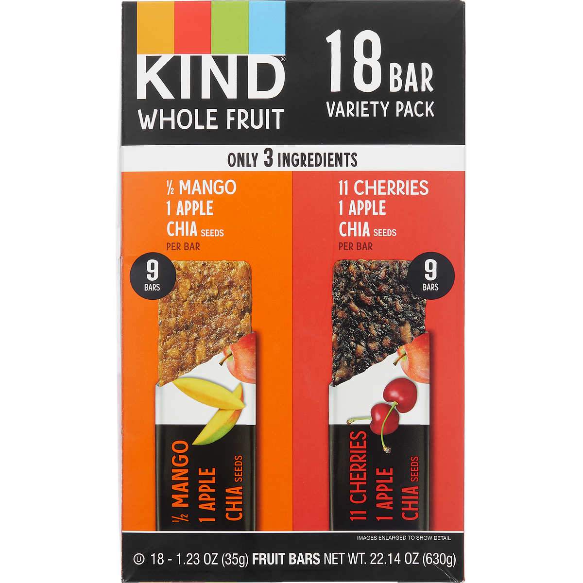 Kind Fruit Bars Kind Variety 1.23 Oz-18 Count (Mango & Chrries) 