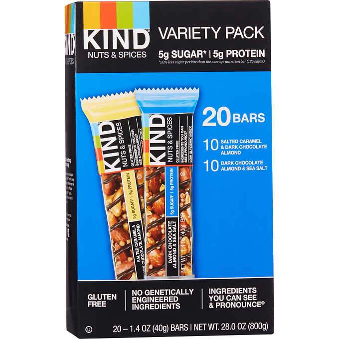 Kind Nuts & Spices Bar Kind Variety 1.4 Oz-20 Count 