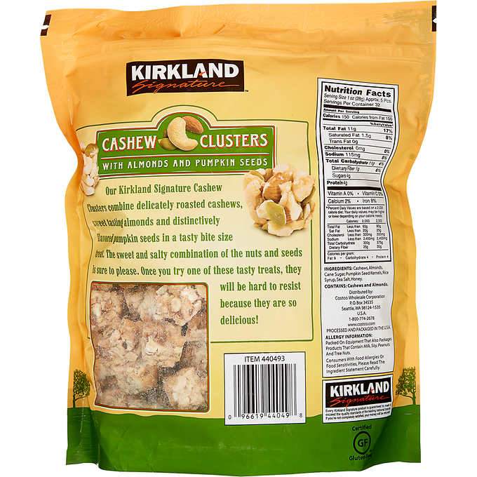 Kirkland Signature Cashew Clusters, 32 Ounce Kirkland Signature 