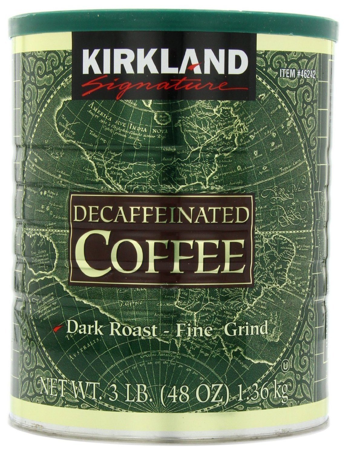 Kirkland Signature Ground Coffee, Fine Grind Kirkland Signature 100% Arabica Decaffeinated 