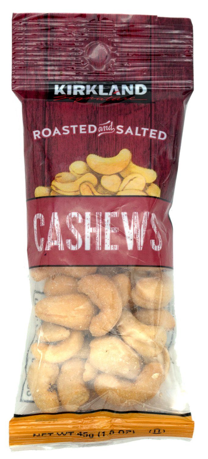 Kirkland Signature Roasted & Salted Cashews, 1.6 Ounce Kirkland Signature 