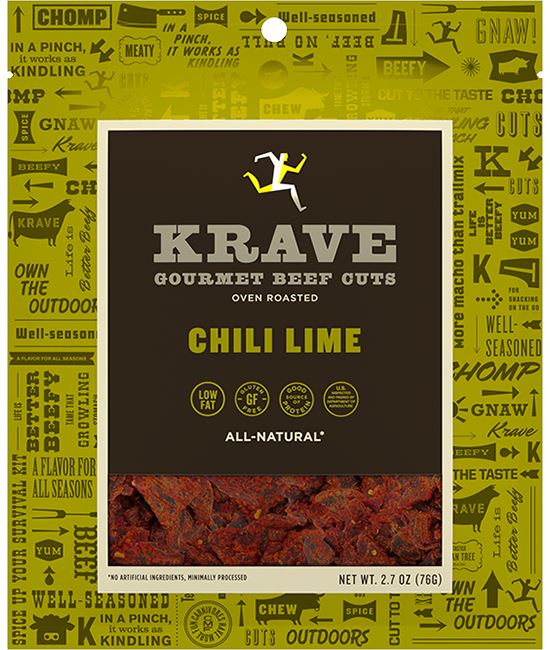 KRAVE Meat Cuts KRAVE Chili Lime Beef Cuts 2.7 Ounce 