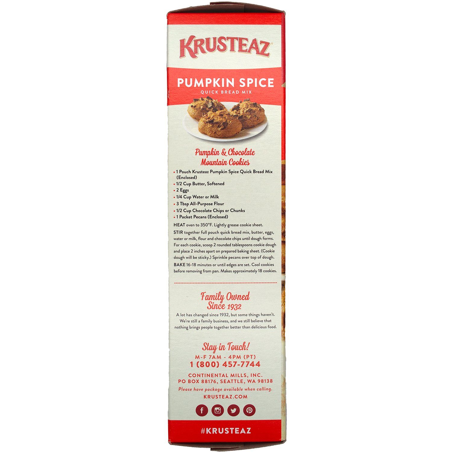 Krusteaz Pumpkin Spice Quick Bread Mix Krusteaz 