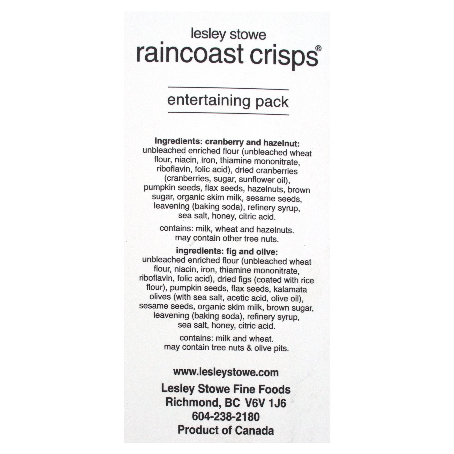 Lesley Stowe Raincoast Crisps Lesley Stowe 