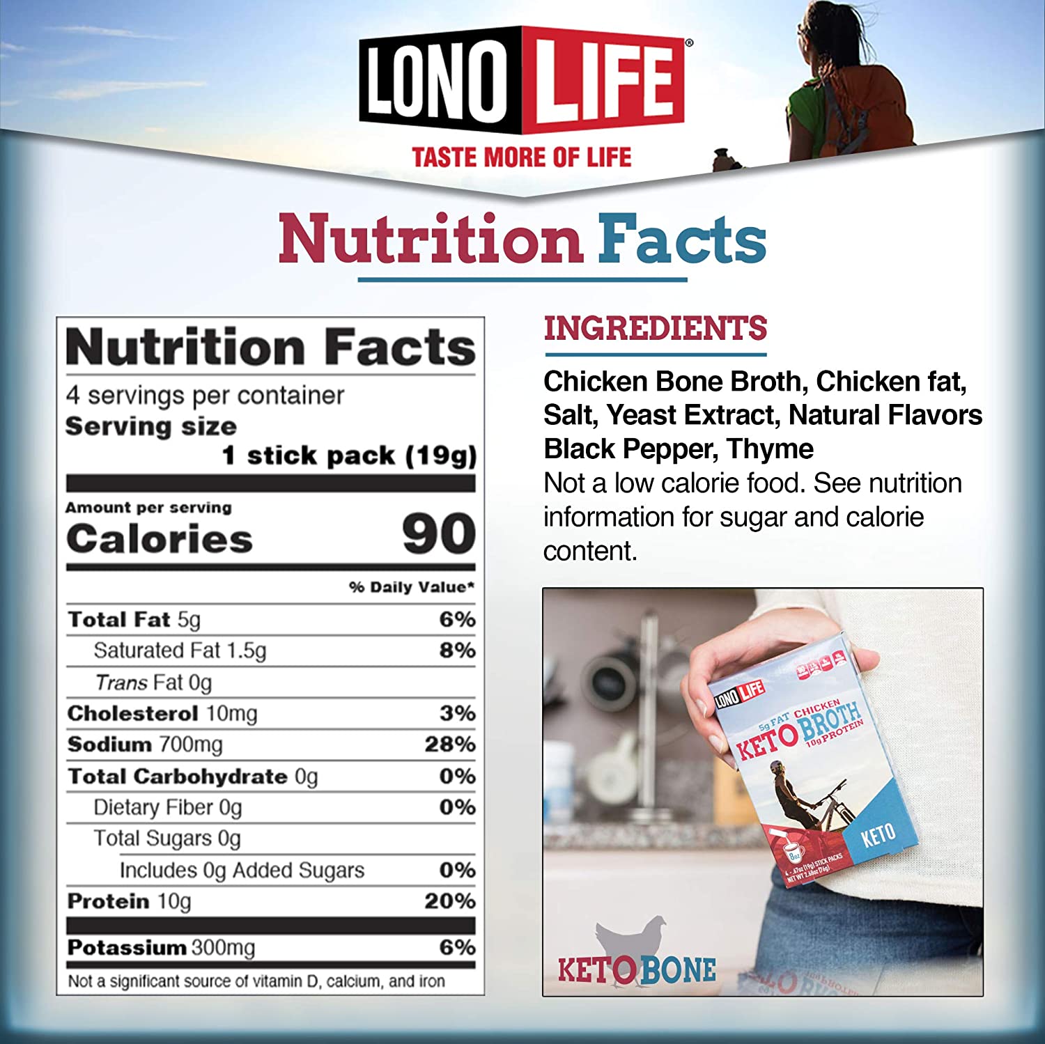 LonoLife Keto Chicken Bone Broth Powder LonoLife 