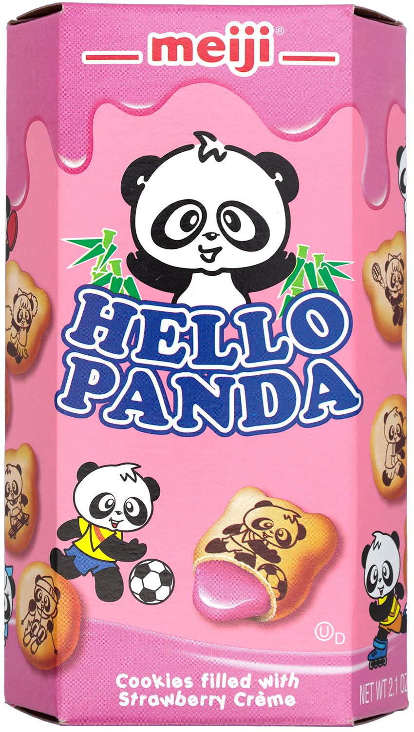 Meiji Hello Panda Cookie Meiji Strawberry 2.1 Ounce 