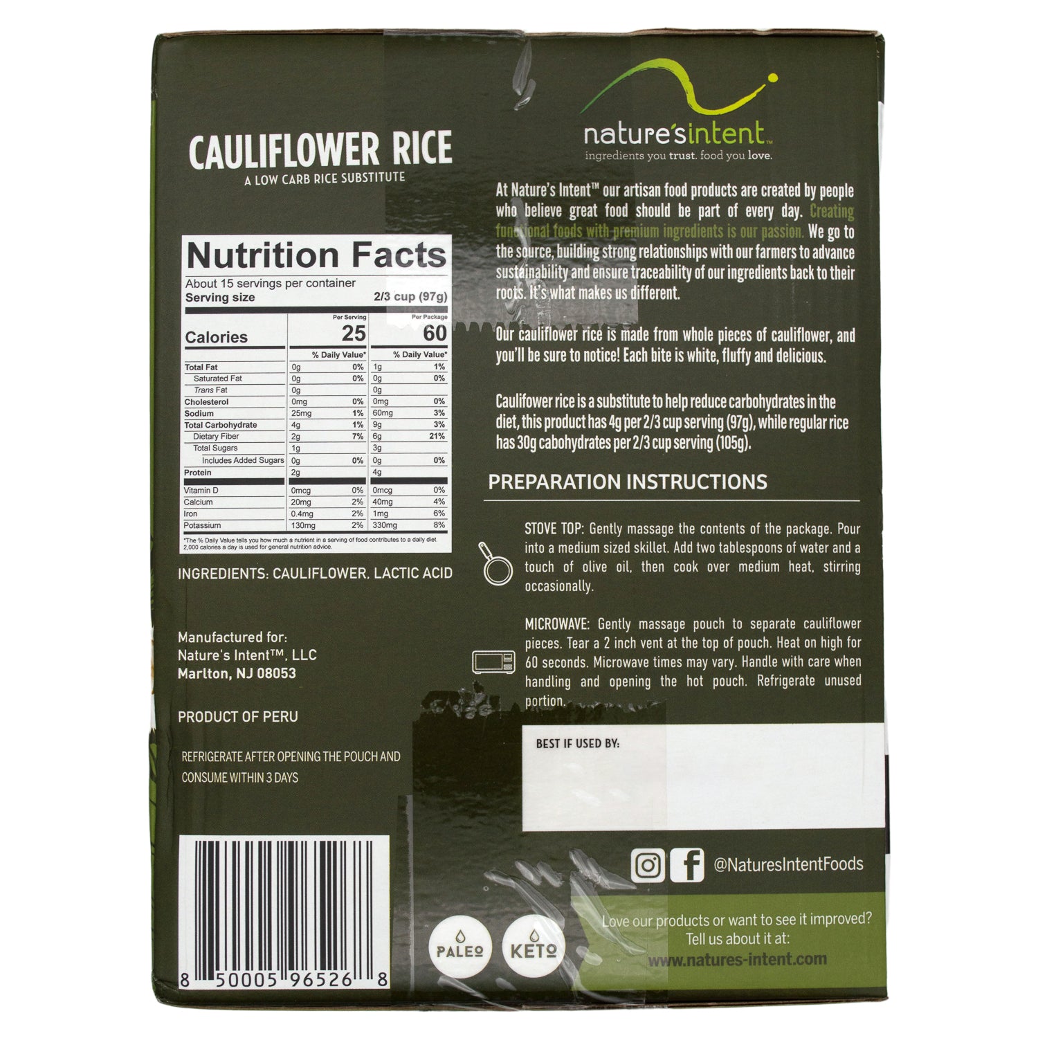 Nature's Intent Cauliflower Rice Nature's Intent 