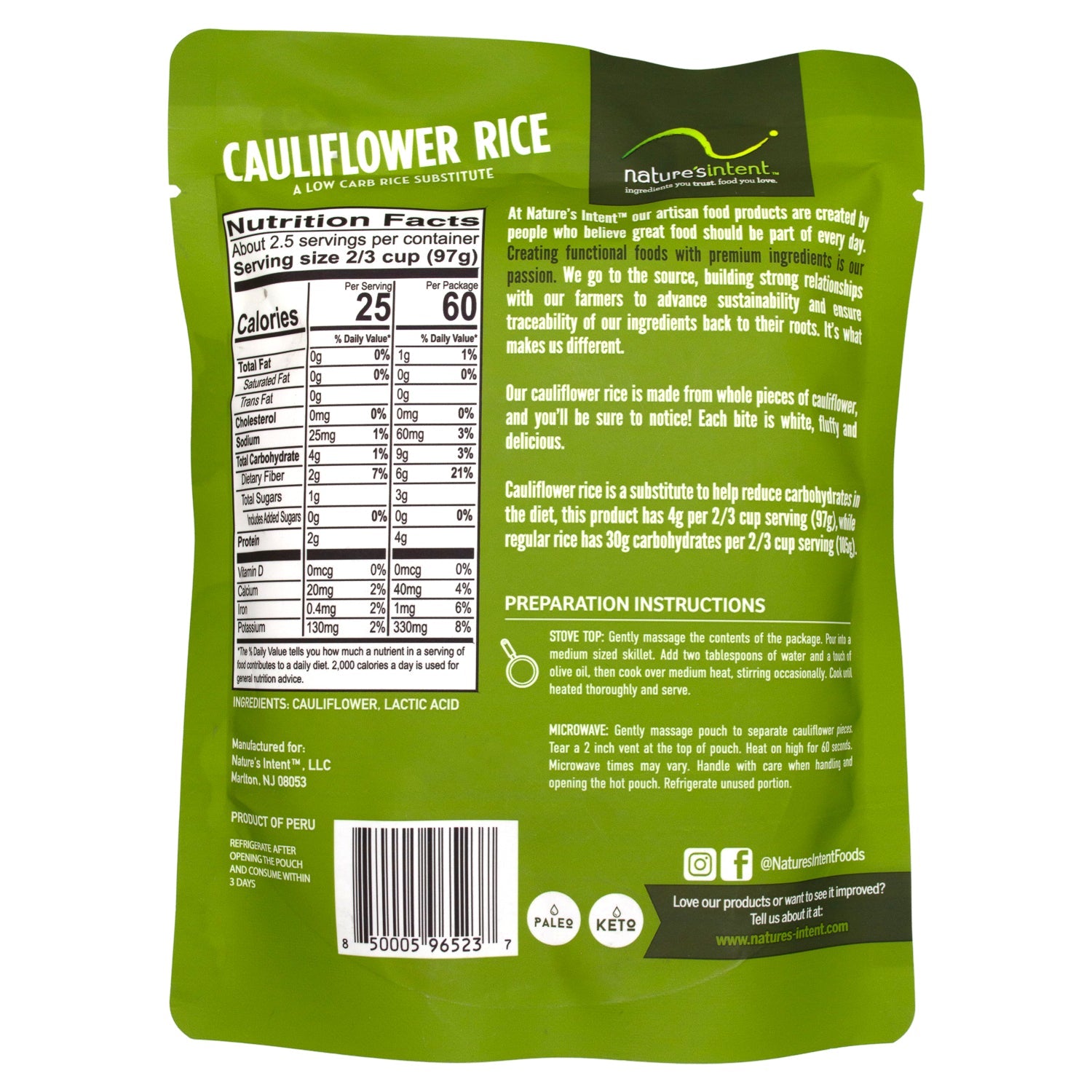 Nature's Intent Cauliflower Rice Nature's Intent 