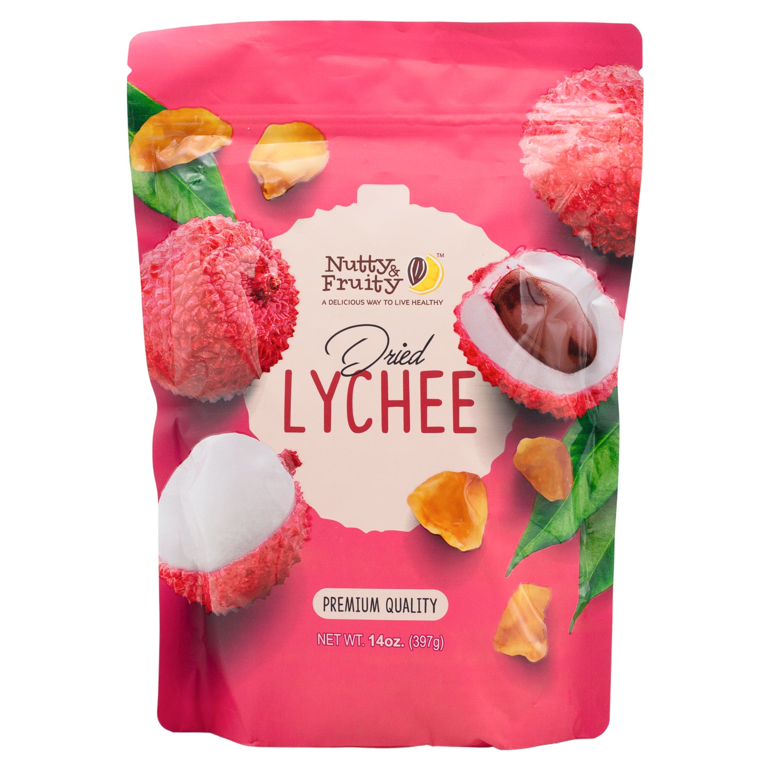 Nutty Fruity Dried Lychee Nutty & Fruity Original 14 Ounce 