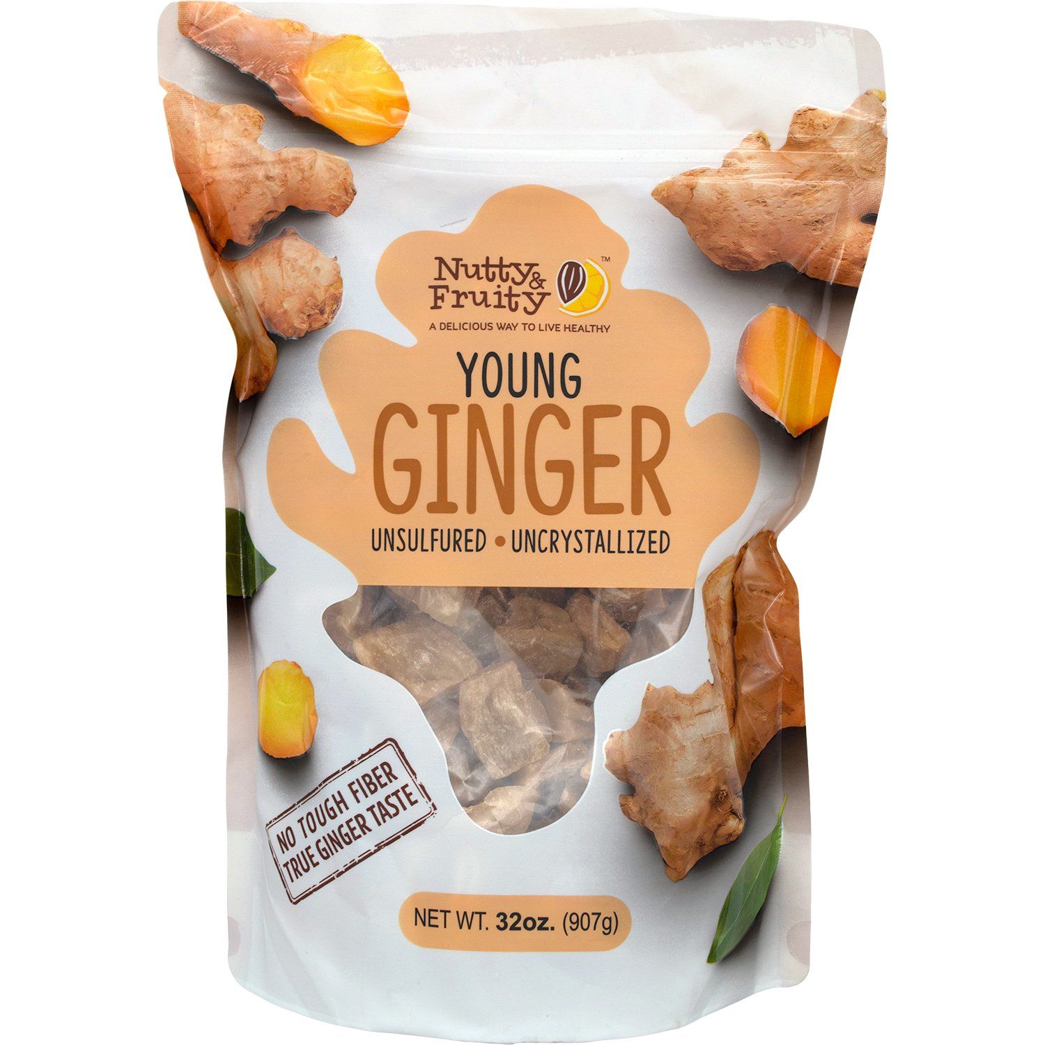Nutty & Fruity Dried Young Ginger Nutty & Fruity 32 Ounce 