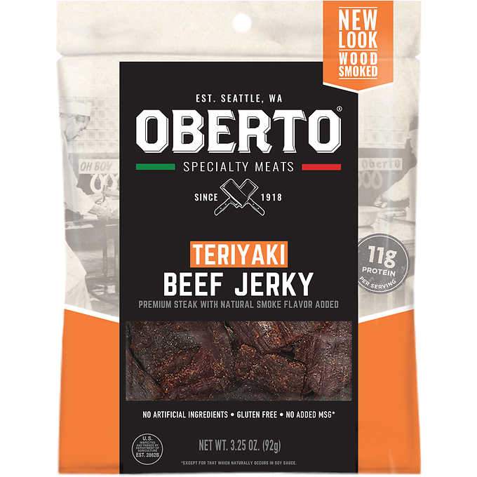 Oberto All Natural Jerky Oberto Teriyaki 3.25 Ounce 