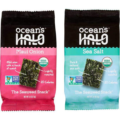 Ocean's Halo Organic Seaweed Snack Ocean's Halo Variety 0.14 Oz-24 Count-12 Each 