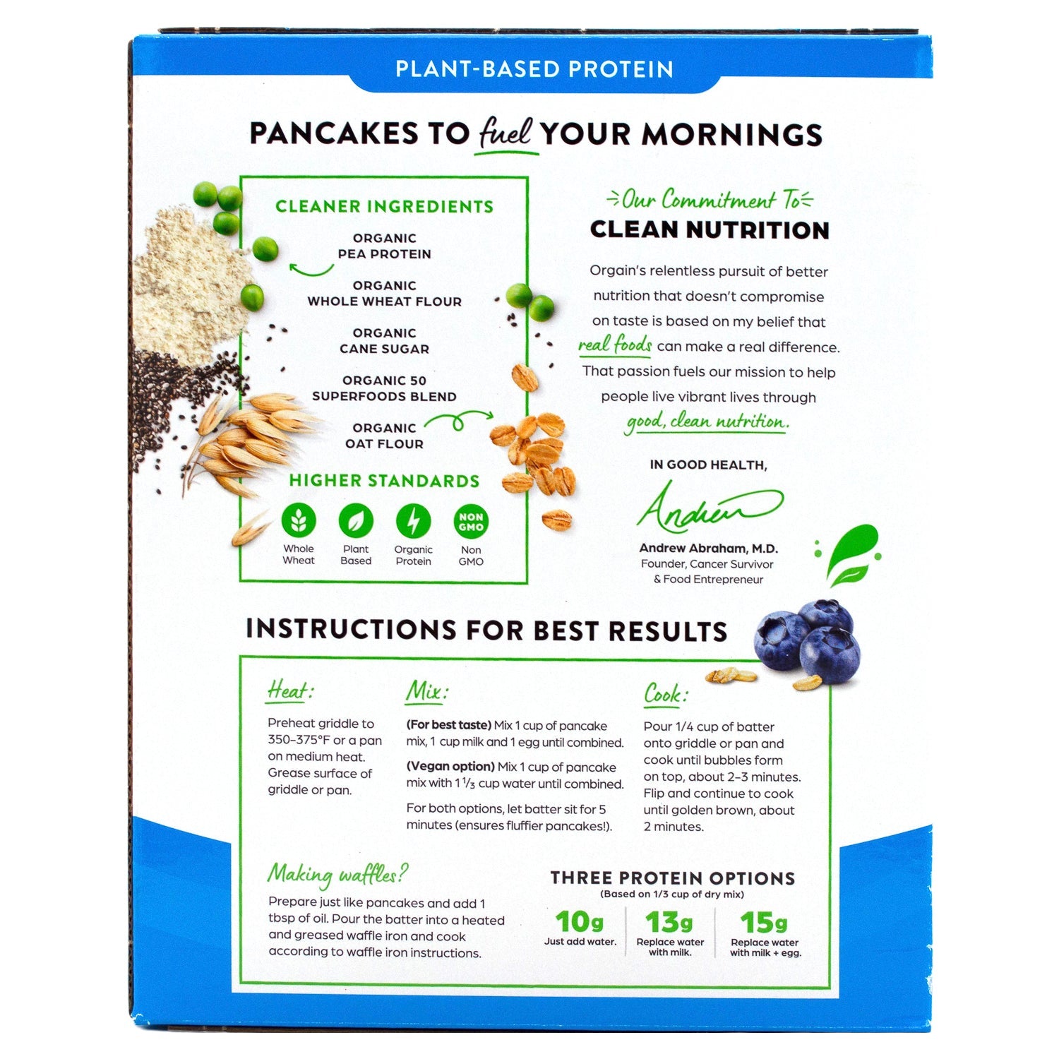 Orgain Protein Pancake & Waffle Mix Orgain 