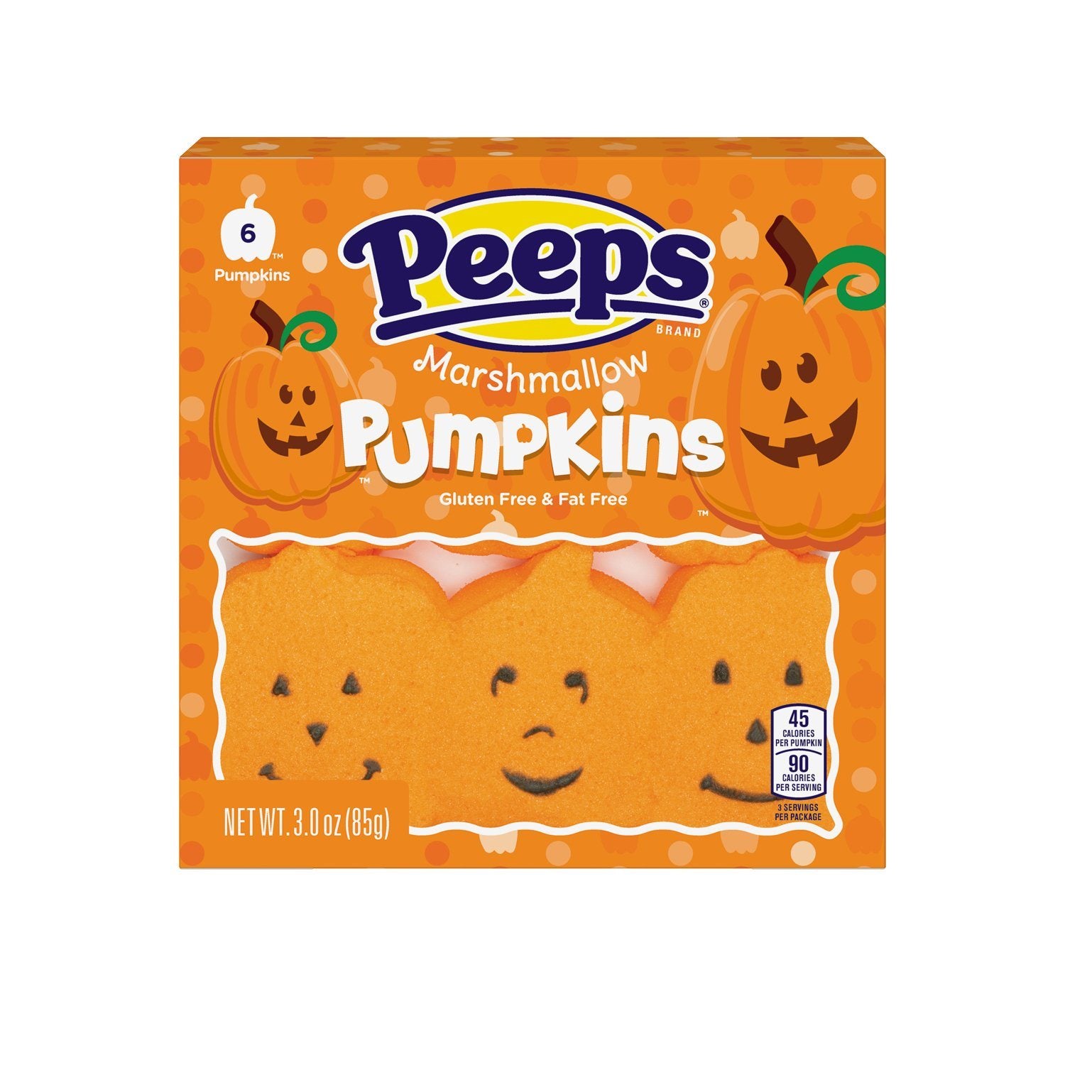 Peeps Marshmallow Peeps Pumpkin 3 Ounce 