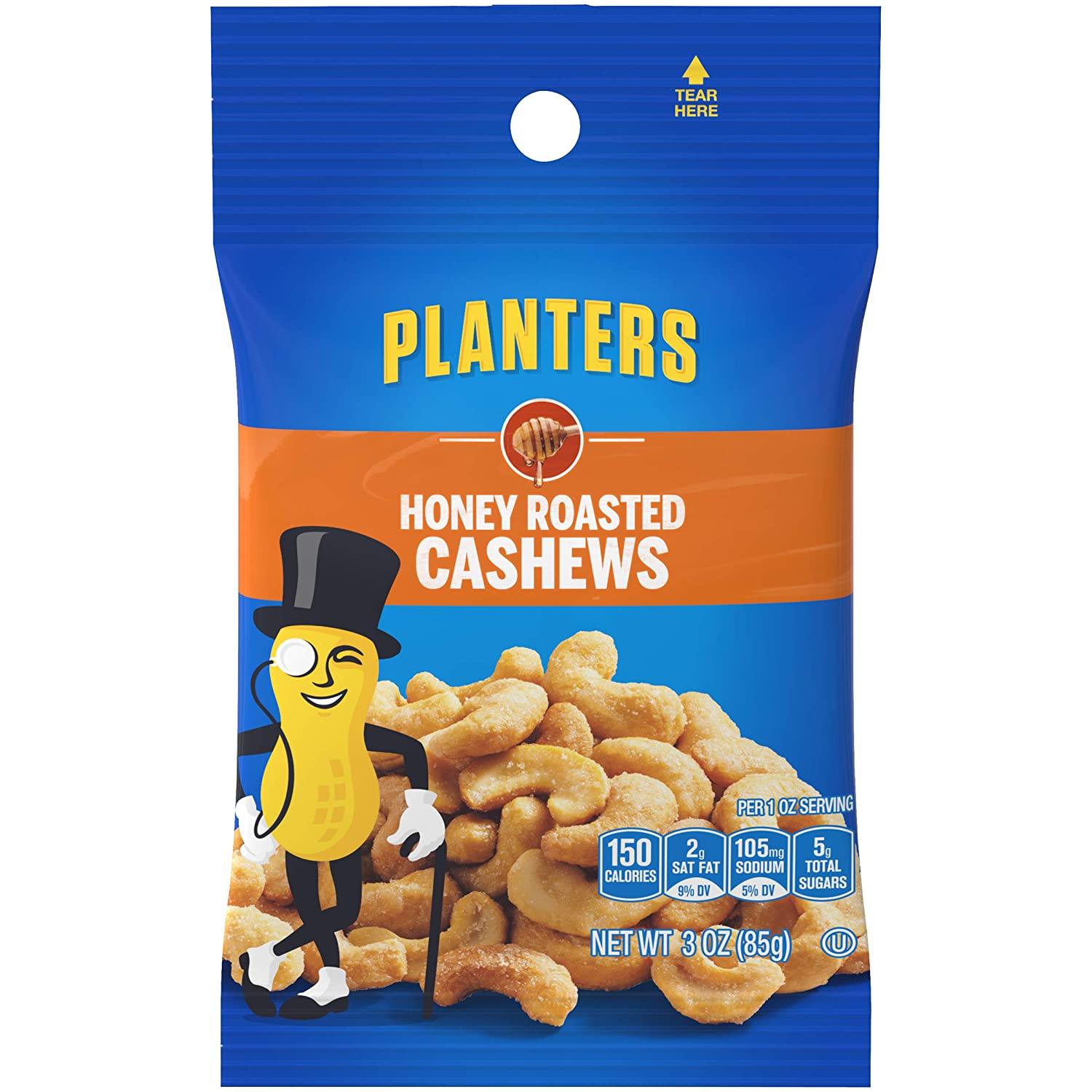 Planters Cashews Planters Honey Roasted 3 Ounce 