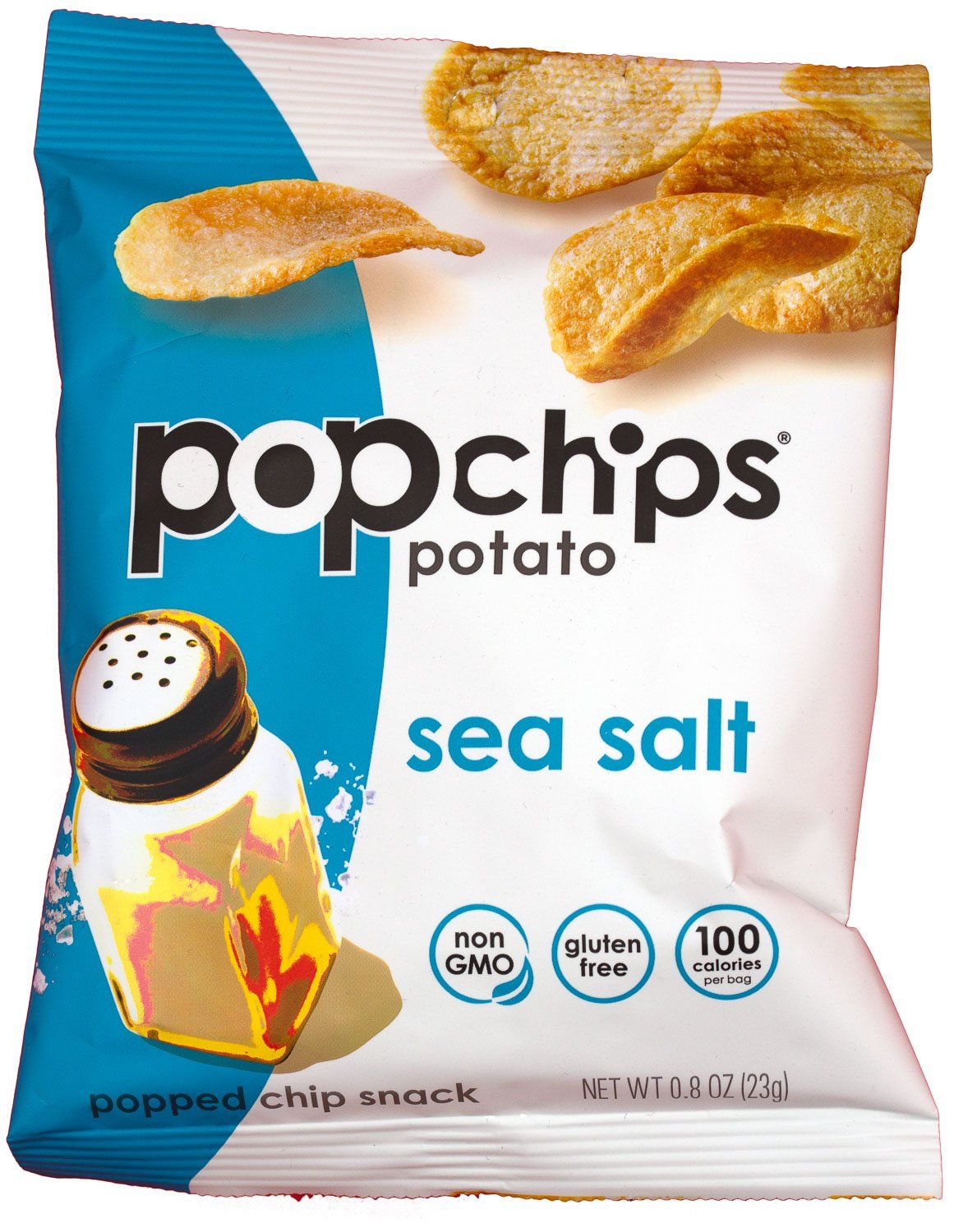 Popchips Potato Chips, Sea Salt, 0.8 Ounce Popchips 