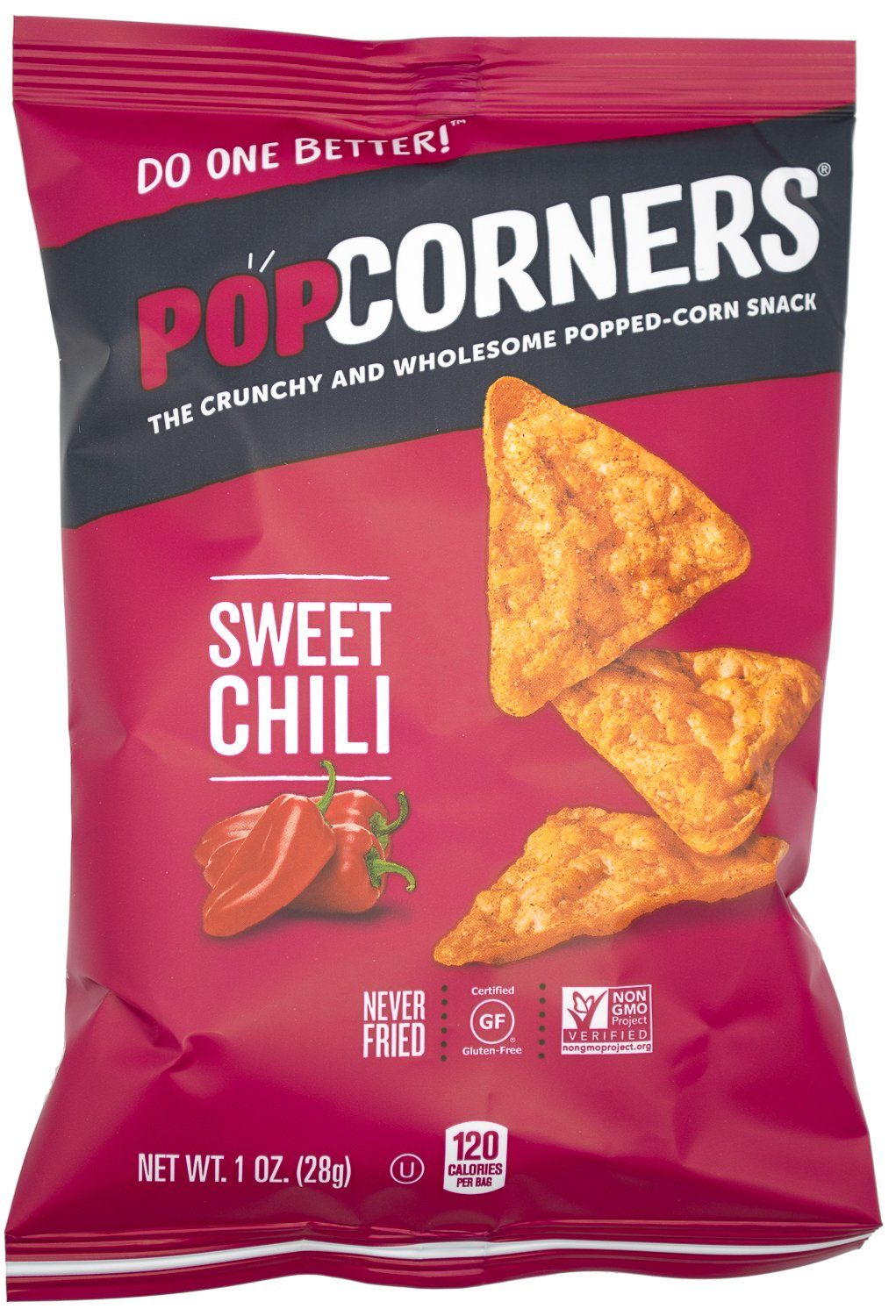 Popcorners - The Crunchy and Wholesome Popped-corn Snack Popcorners Sweet Chili 1 Ounce 